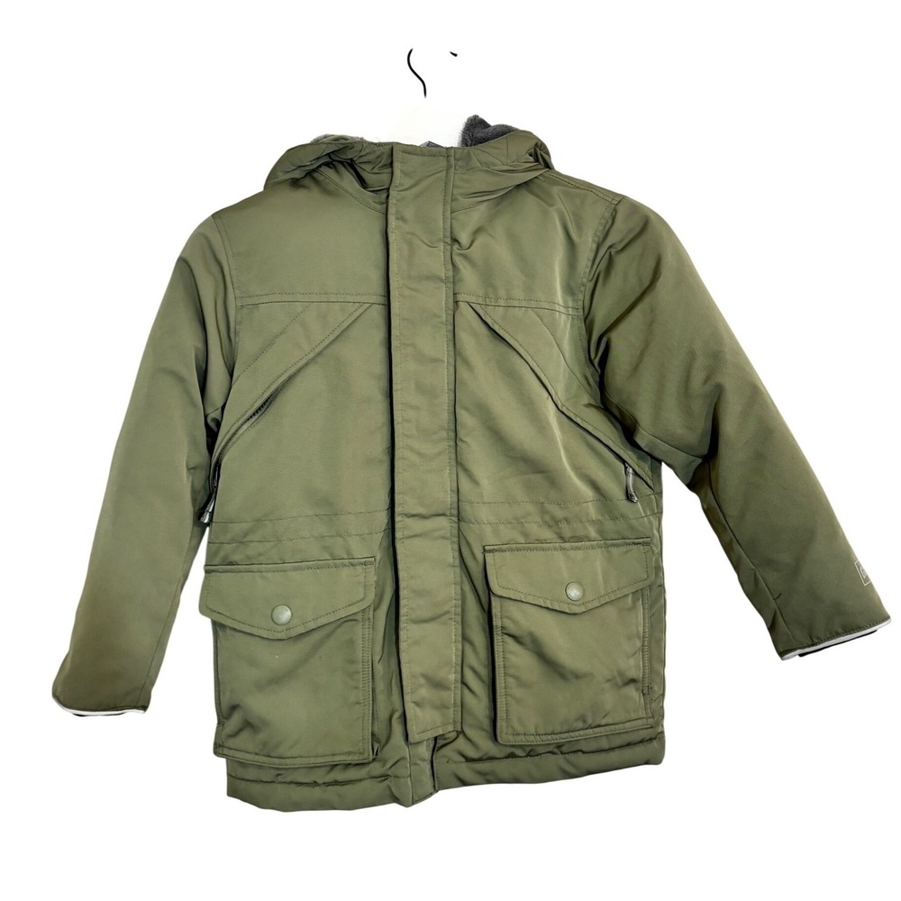 GAP Kids Boys Girls Army Green Warmest Water Resistant Parka Jacket Size S‎